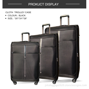 Custom  Luxury Fabric Soft  Waterproof Soft Trolley Luggage Sets